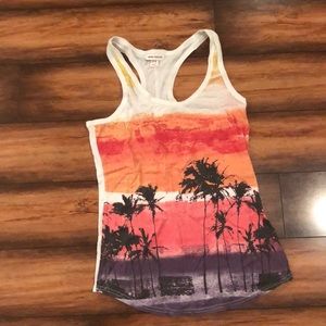 White sunset tank top